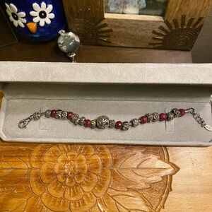 Samuel B Sterling and 18K Red Ruby Gemstone Bracelet